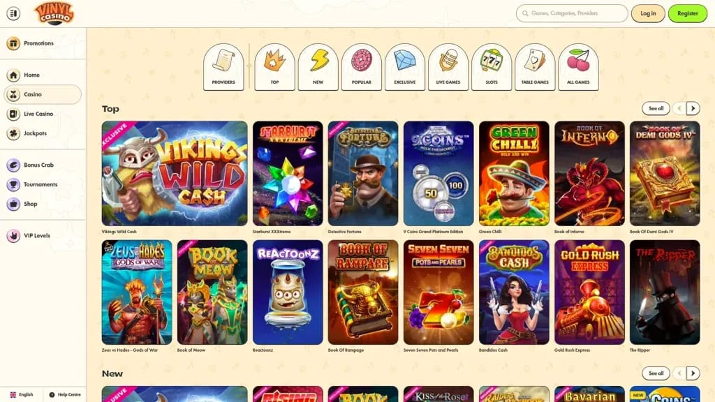 Vinyl Casino Online Spiele legal in Deutschland